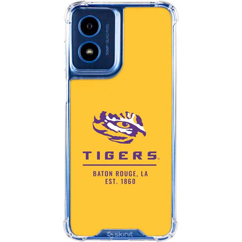 LSU Tigers Baton Rouge Yellow Moto G 5G (2024) Clear Case
